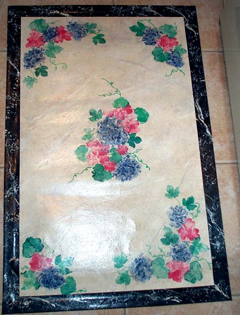 bathroom floorcloth
